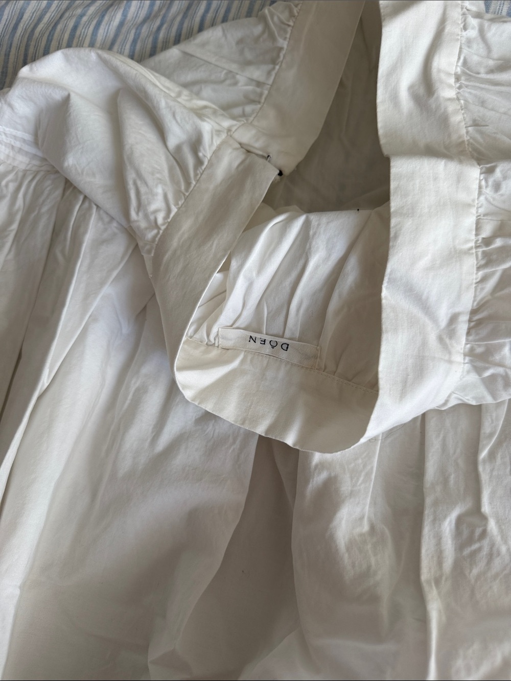 Doen Sebastiane White Cotton Midi Skirt - Picture 3 of 4